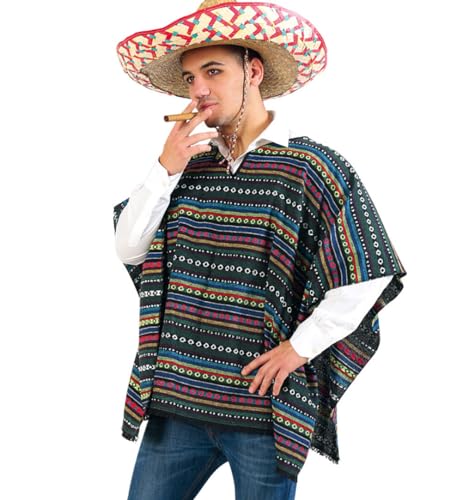 KarnevalsTeufel Poncho El Paco Überwurf bunt Mexikanisch Tag der Toten Dia de los Muertos Siesta KarnevalsTeufel Poncho El Paco Überwurf bunt Mexikanisch Tag der Toten Dia de los Muertos Siesta von KarnevalsTeufel.de