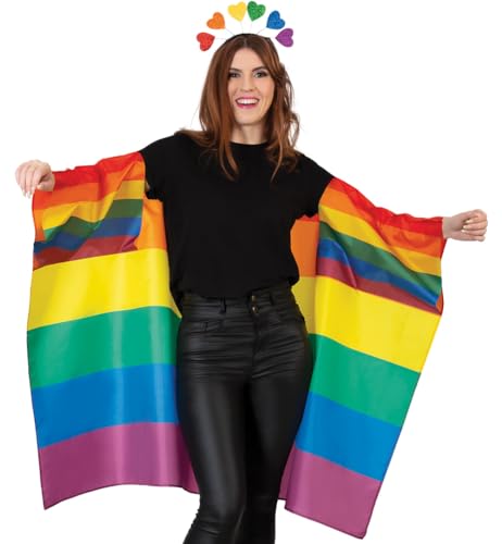 KarnevalsTeufel Pride Flag Cape Regenbogencape Rainbow Einheitsgröße Parade Festival von KarnevalsTeufel.de