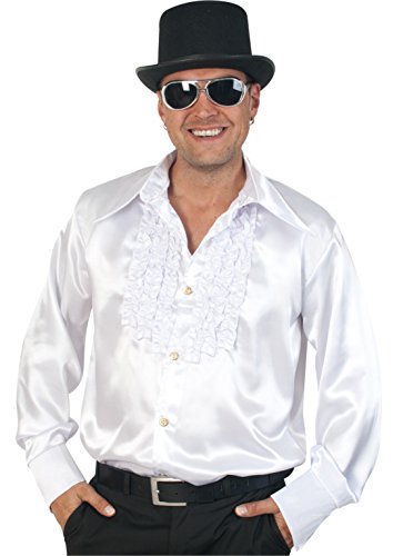 KarnevalsTeufel Rüschenhemd Weiß für Herren (XXXL) von KarnevalsTeufel.de
