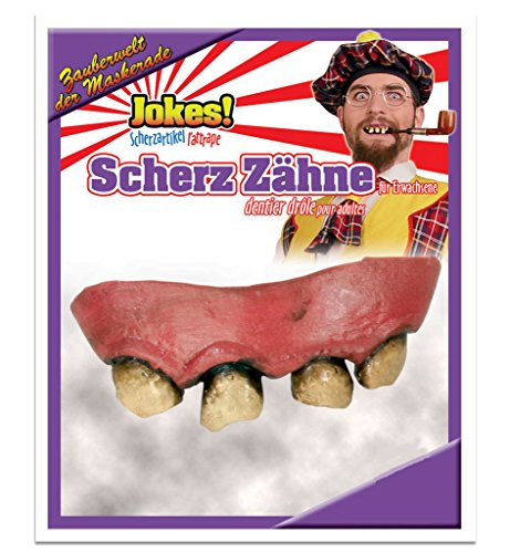 KarnevalsTeufel.de Scherzgebiss, für Erwachsene, Scherzzähne, Halloween, Grusel, Horror, Mottoparty (Faule Zähne) von KarnevalsTeufel.de
