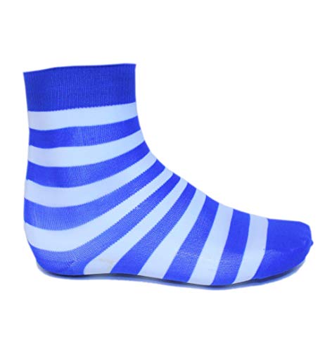 KarnevalsTeufel Socken gestreift Ringelsocken gestreifte Strümpfe Karneval Mottoparty (blau/weiß) von KarnevalsTeufel.de