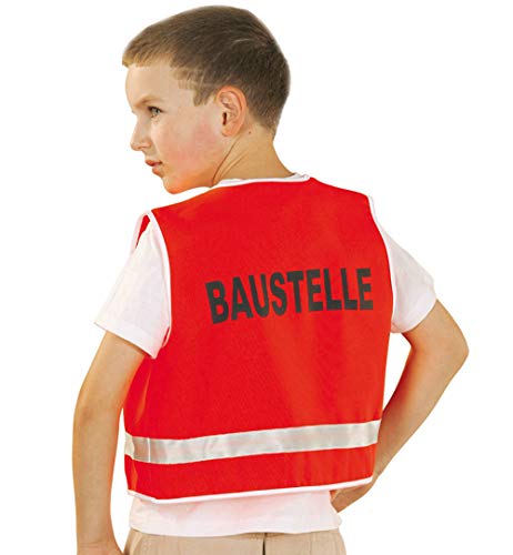 KarnevalsTeufel Spiel-Weste für Kinder Bauarbeiter Baustelle Rollenspiel (116) von KarnevalsTeufel.de