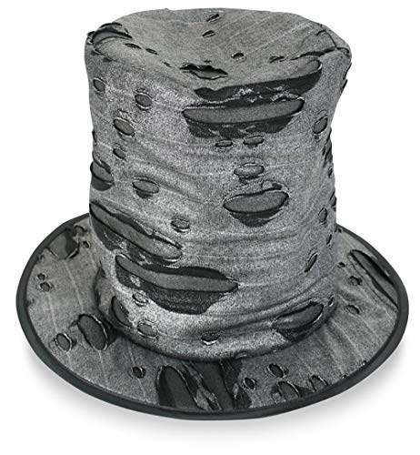 KarnevalsTeufel.de Zylinder Zombie-Hexer in grau für Erwachsene Zauberer Gothic Halloween Accessoire von KarnevalsTeufel.de