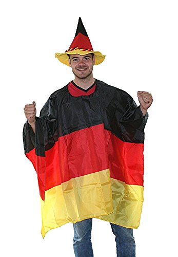 KarnevalsTeufel.de Cape Fan Deutschland Fanartikel schwarz-rot-Gold von KarnevalsTeufel.de