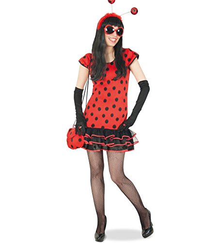 KarnevalsTeufel.de Damenkostüm Marienkäfer-Lady, Marienkäfer, rot-schwarz (36) von KarnevalsTeufel.de