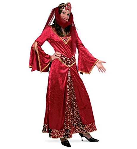 KarnevalsTeufel.de Damenkostüm Wilhelmine Burgfrau Freifrau Prinzessin Ritterfrau LARP Burgherrin Gr 38, 42, 48 (46) von KarnevalsTeufel.de