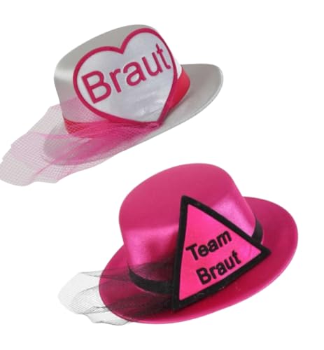 KarnevalsTeufel.de Junggesellinnenabschied, Set für die Braut, Brautfreundinnen, Hochzeit, JGA Party Brautparty (Hut Set 10 Stück) von KarnevalsTeufel.de