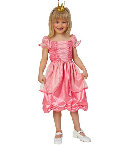 Kinderkostüm Prinzessin Kleid rosa Prinzesschen Kindergarten Karneval Fasching Gr 98-128 (98) von KarnevalsTeufel.de
