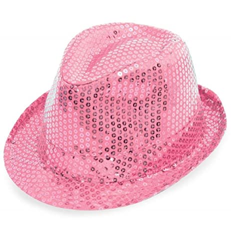 Paillettenhut, sortierte Farben, Gr. 58 cm, Partyhut, Karneval, glitzer, Pailletten (rosa) von KarnevalsTeufel.de