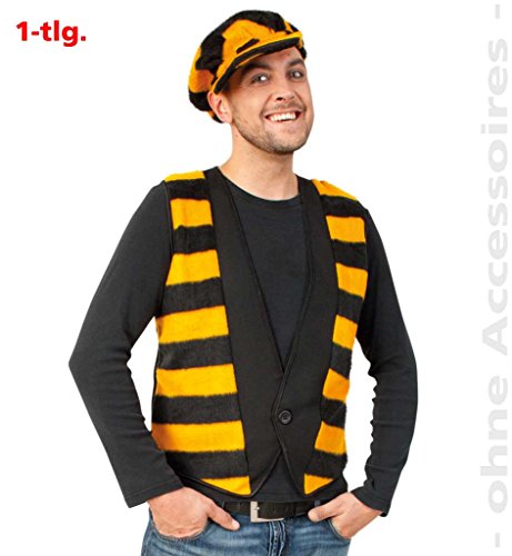 Weste "Buzzi" Karneval Fasching Mottoparty (Small) Biene Kostüm schwarz-gelb Tiere von KarnevalsTeufel.de