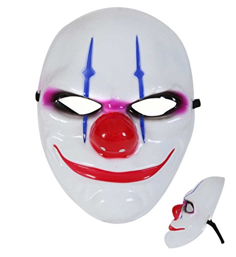 KarnevalsTeufel Clown-Maske Halbmaske Horrormaske Halloween Gruselmaske von KarnevalsTeufel.de