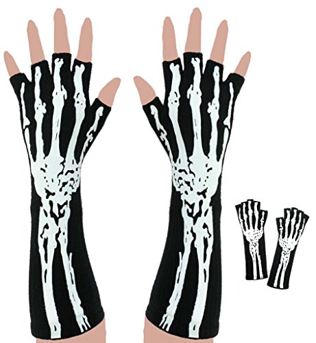 Halloween Handschuhe Skelett, ohne Finger, Halloween, Party, Karneval, Show Halloween Handschuhe Skelett, ohne Finger, Halloween, Party, Karneval, Show von KarnevalsTeufel.de