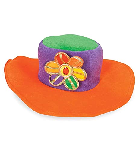 Hippie-Hut, sortierte Farben, Gr. 58 cm, Karneval, Mottoparty, Accessoire, Fasching (58, orange) von KarnevalsTeufel.de