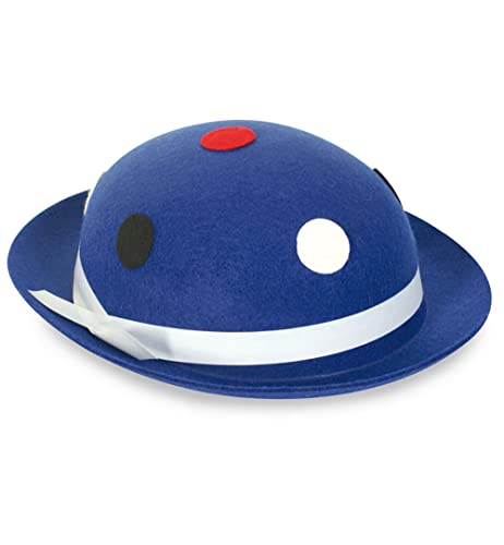 KarnevalsTeufel.de Clownhut gepunktet sortierte Farben - Gr. 58 cm (blau) von KarnevalsTeufel.de