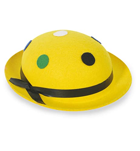 KarnevalsTeufel.de Clownhut gepunktet sortierte Farben - Gr. 58 cm (gelb) von KarnevalsTeufel.de