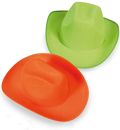 KarnevalsTeufel Cowboyhut Neon sortierte Farben für Erwachsene ca. 58 cm von KarnevalsTeufel.de