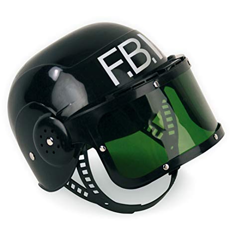 KarnevalsTeufel FBI-Helm mit Visier Kinder Spielhelm Rollenspiel Einsatzhelm Agent (FBI-Helm) von KarnevalsTeufel.de