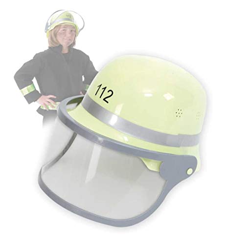 KarnevalsTeufel Feuerwehrhelm 112 mit Visier Kinder Rollenspiel Feuerwehrmann Einsatzhelm (Feuerwehrhelm) von KarnevalsTeufel.de