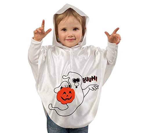 KarnevalsTeufel Geisterkostüm für Kinder Cape mit Kapuze Gespenst Geisterumhang Halloweenkostüm Ghost Kinderkostüm (98) von KarnevalsTeufel.de
