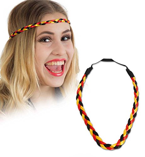 KarnevalsTeufel Haarband Fan, Deutschland, WM, EM, geflochtener Haarschmuck KarnevalsTeufel Haarband Fan, Deutschland, WM, EM, geflochtener Haarschmuck von KarnevalsTeufel.de