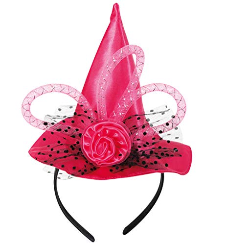 KarnevalsTeufel Haarreif Hexenhut Kopfschmuck Spitzhut (Pink) von KarnevalsTeufel.de