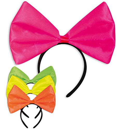 KarnevalsTeufel.de Haarreife große Schleife pink grün gelb orange (Orange) von KarnevalsTeufel.de