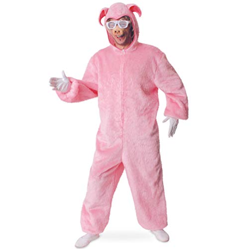 KarnevalsTeufel Herren-/Damenkostüm, Tierkostüme Tiere Schweine Schweinchen 1-tlg. Overall mit Kapuze (XX-Large) von KarnevalsTeufel.de