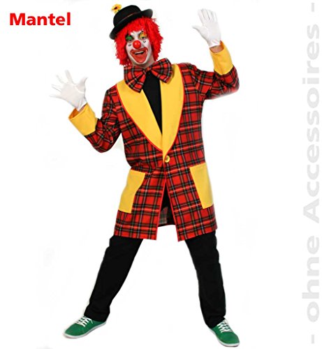 KarnevalsTeufel.de Herren-/Damenkostüm Clown JoJo, Mantel, Clownskostüm, Spaßvogel, Klassenclown (Large) von KarnevalsTeufel.de