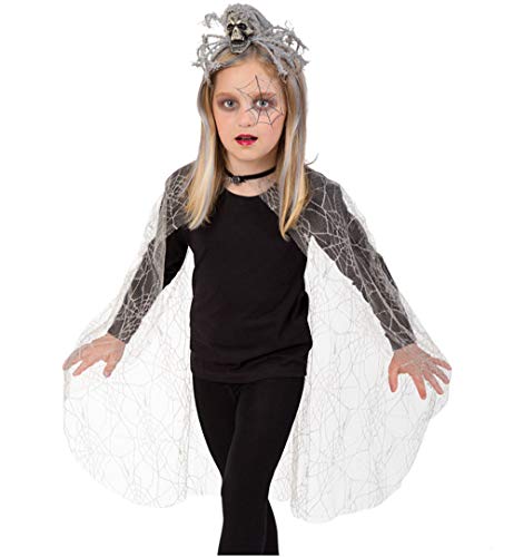 KarnevalsTeufel Kinder-Kostüm Cape Zombie Halloween Spinnenumhang Überwurf Halloween Fasching (128/140) von KarnevalsTeufel.de