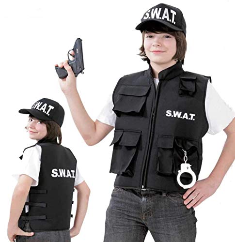KarnevalsTeufel Kinder-Kostüm "SWAT Weste" Spezialeinheit Police Officer Security (164) von KarnevalsTeufel.de