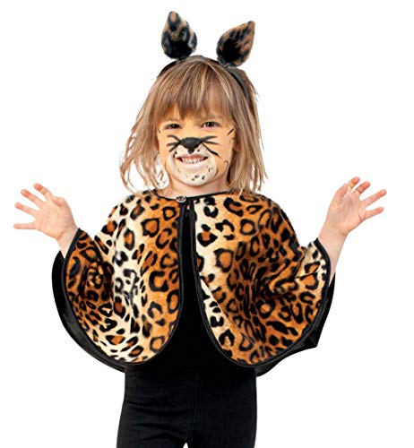 KarnevalsTeufel Kinderkostüm Cape Leo Leopard Wildkatze (98) von KarnevalsTeufel.de