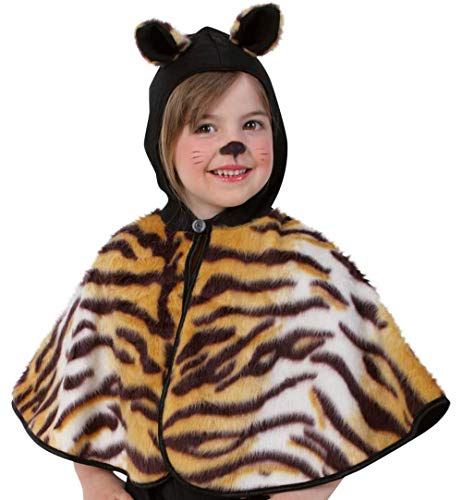 KarnevalsTeufel Kinderkostüm Cape Tiger mit Kaupze und Ohren Größe 104 von KarnevalsTeufel.de