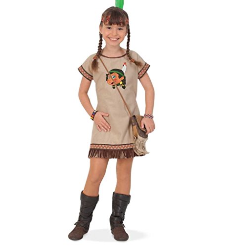 KarnevalsTeufel Kinderkostüm Indianerin Kleid mit Stirnband Wilder Westen Ureinwohner Amerika (104) von KarnevalsTeufel.de