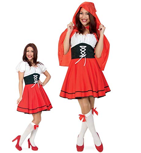 KarnevalsTeufel Kostüm Rotkäppchen Kleid mit Cape Red Riding Hood Märchenkostüm (36) von KarnevalsTeufel.de