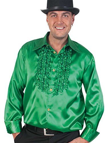 KarnevalsTeufel Rüschenhemd Grün für Herren (XL) von KarnevalsTeufel.de