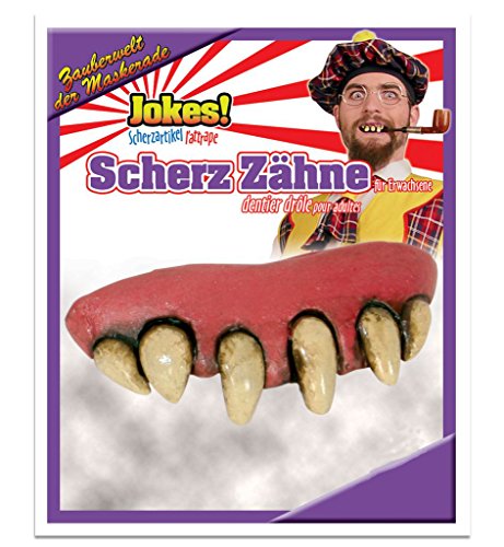 KarnevalsTeufel.de Scherzgebiss, für Erwachsene, Scherzzähne, Halloween, Grusel, Horror, Mottoparty (Werwolf) von KarnevalsTeufel.de