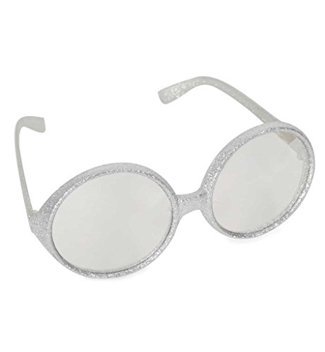 KarnevalsTeufel Sixties-Brille für Erwachsene in 6 Glitzerbrille Partybrille(Silber) von KarnevalsTeufel.de
