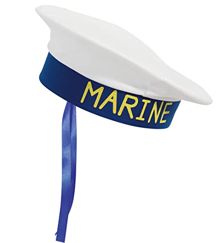 KarnevalsTeufelMatrosen Hut Marine für Erwachsene Seefahrer Seemannshut Flottenmatrose Navy Marineoffizier Kostüm Accessoire für Theater Rollenspiele Karneval und vieles mehr (Matrose Erwachsene) von KarnevalsTeufel.de