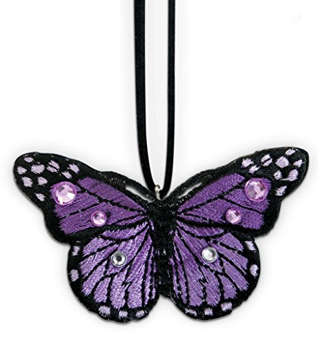 Kette Schmetterling, sortierte Farben, Karneval, Accessiore (lila) von KarnevalsTeufel.de