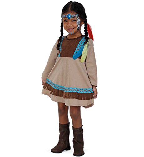KarnevalsTeufel Kinder-Kostüm "Indianer Kleine Feder" Ureinwohner Wilder-Westen-Outfit Gr 86, 98 (98) von KarnevalsTeufel.de
