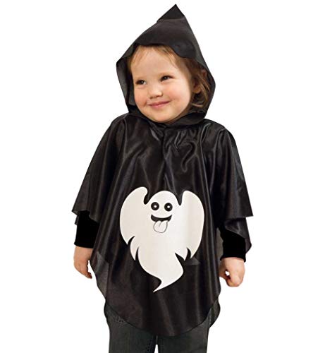 KarnevalsTeufel Kinderkostüm Geist Überwurf Halloweenkostüm Kleiner Geist Cape mit Kapuze Gespenst (104/116) von KarnevalsTeufel.de