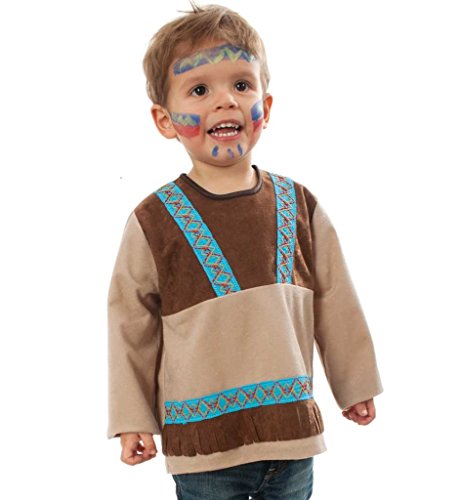 KarnevalsTeufel Kinderkostüm "Indianer Kleiner Bär" Ureinwohner Eingeborene Amerika Wilder Westen Karneval Fasching Kindergarten Gr 86, 98 (98) von KarnevalsTeufel.de
