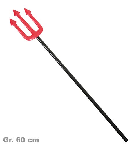 Mini - Dreizack „Teufel“ 60 cm Devil Dämonenstab Teufelsgabel Accessoire Halloween von KarnevalsTeufel.de