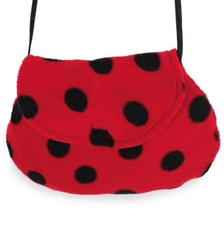 KarnevalsTeufel.de Fleecetasche, Verschiedene Designs, Umhängetasche, Tier-Prints, Accessoire, Ergänzung zu Ihrem Kostüm, Handtasche, Tasche, große Auswahl (Marienkäfer) von KarnevalsTeufel.de