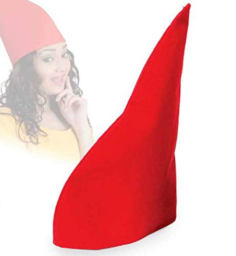 Zwergenmütze, sortierte Farben, Gr. 58 cm, Karneval, Mottoparty, Accessoire (rot) von KarnevalsTeufel.de