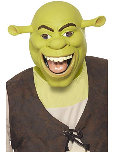 Karnevalsbud - Kostüm Accessoires Zubehör Herren Shrek Latex Maske, perfekt für Karneval, Fasching und Fastnacht, Grün von Karnevalsbud