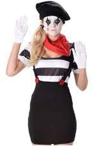 Karnival Costumes 81121 Mime Girl Kostüm, Mehrfarbig, S von Karnival Costumes