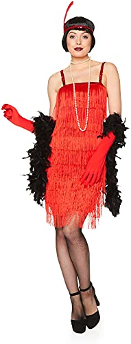 Karnival 81026 1920 's Kostüm Flapper Kleid, Frauen, Größe L, rot von karnivalcostumes