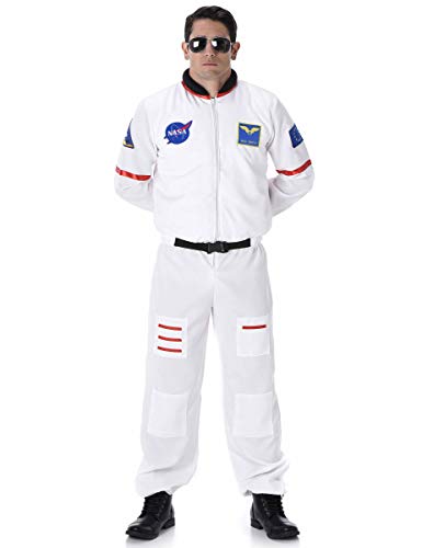 Karnival 82089 Männliches Astronauten-Kostüm, Herren, weiß, Größe XL von Karnival Costumes