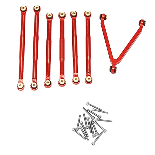 Karriter Metal Link Linkage Pull Rod Spurstangen-Set für Axial SCX24 C10 AXI00001 AXI00002 1/24 RC Crawler Car Upgrade Teile, 3 von Karriter